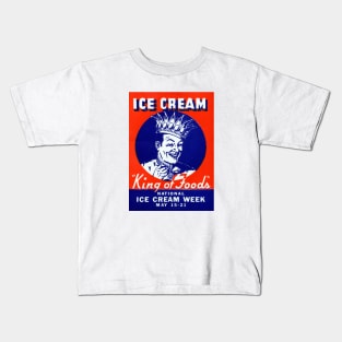 1940 Ice Cream King of Foods Kids T-Shirt